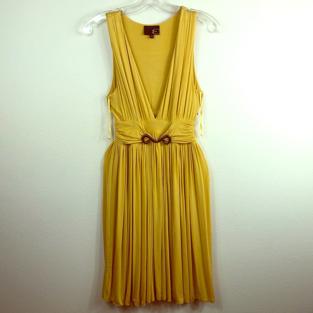 Just Cavalli Short Cocktail Dress Yellow 40 Small - Picture 2 of 9